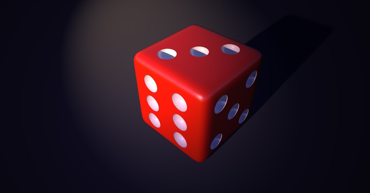 Image of a red dice.