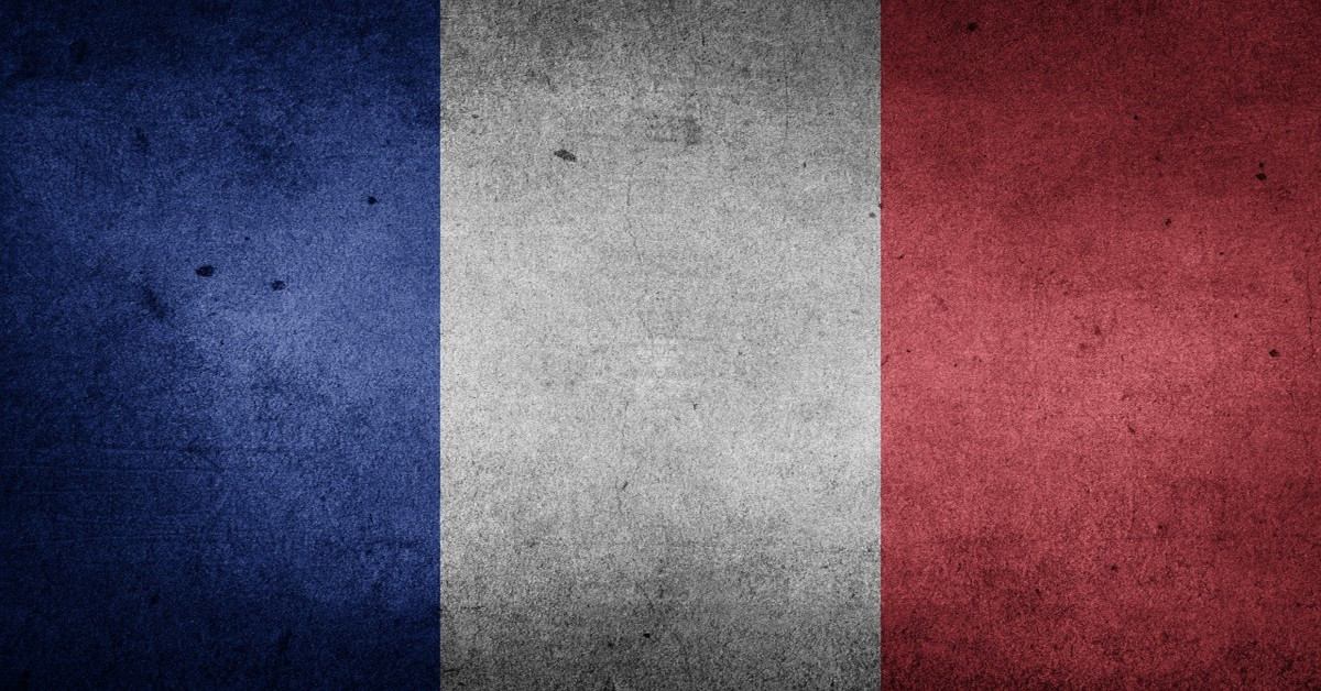 The flag of France.