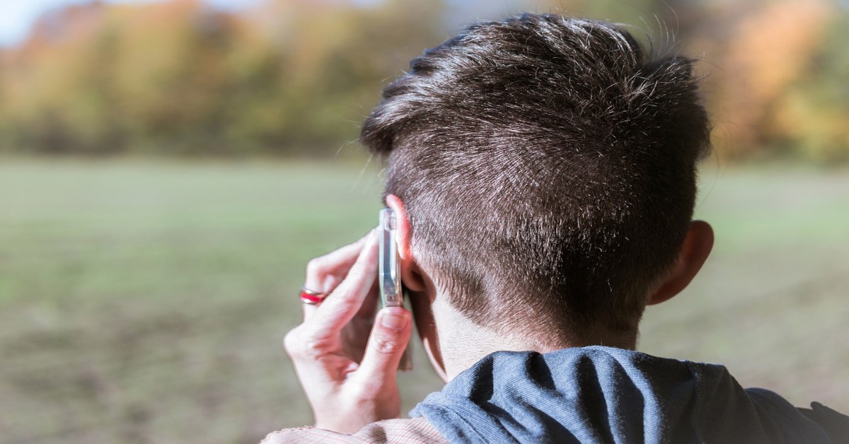 A person calling with their cellphone.