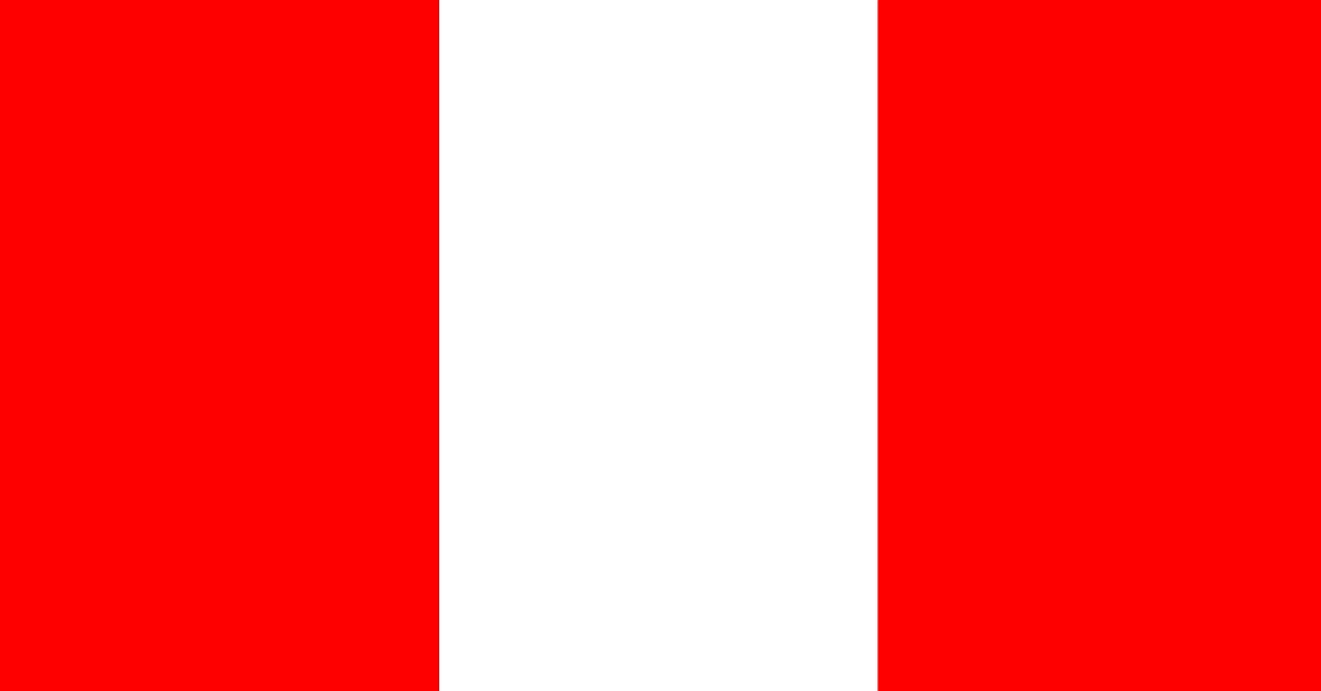 The flag of Peru.