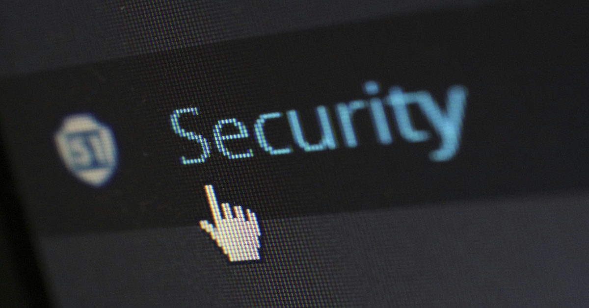 Security logo on a computer..
