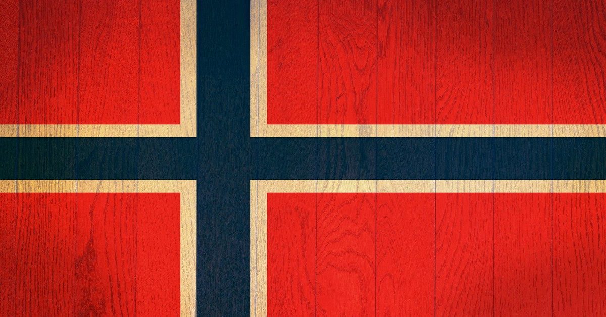 The flag of Norway.