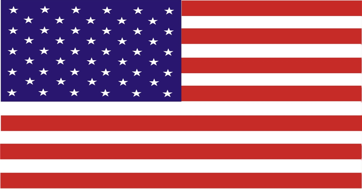 The flag of the United States.